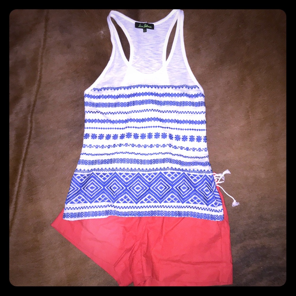 Sam Edelman Embroidered Racerback Tank